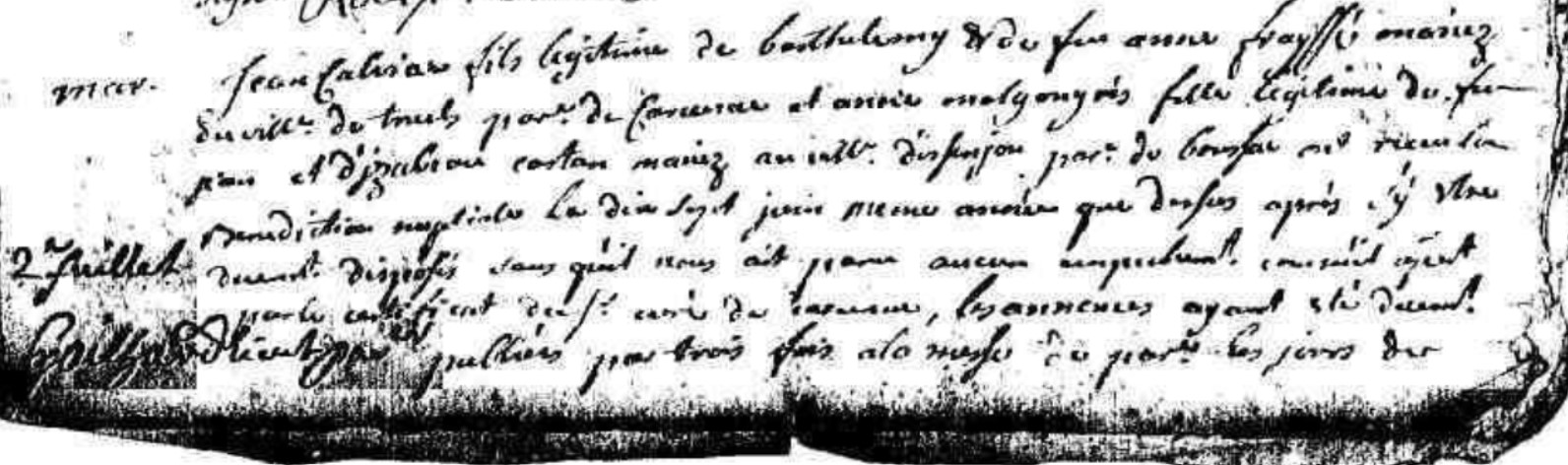 Mariage Calviac Jean - Malgouyres Anne 17_06_1743 -1.jpg